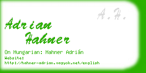 adrian hahner business card